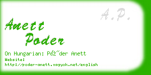 anett poder business card